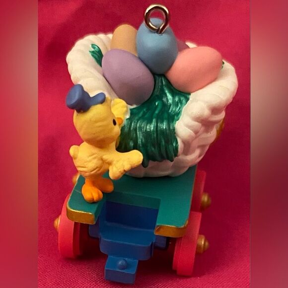 Easter Hallmark Keepsake Ornament 1997 Colorful Coal Car #2 in Cottontail Series - Picture 5 of 9